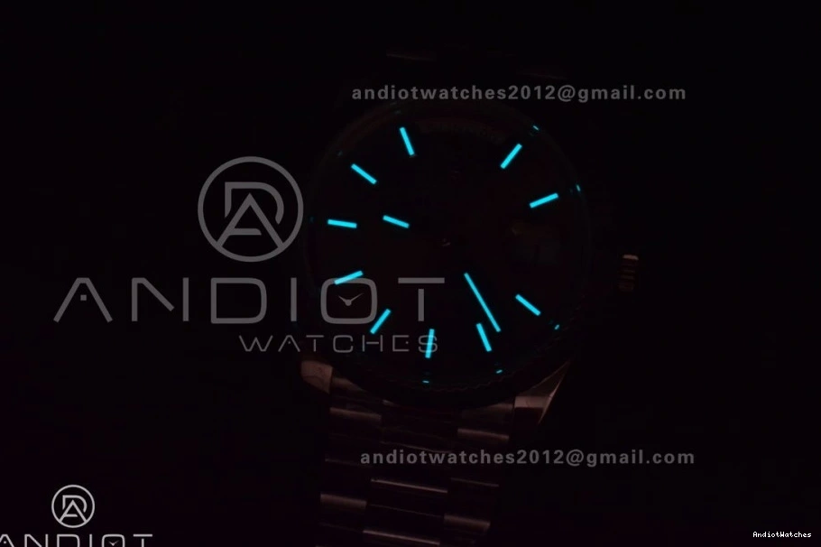 Stretchable Bracelet Dial DayDate V Grey Markers 40 904L Stick Steel On A2836 GMF 704 President Weighted Tungsten 0420